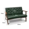 2-Sitzer skandinavisches Sofa aus Kunstleder, mit Produktbild-Vorschau 2