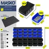 MASKO® Stapelboxen Wandregal 32tlg, Sichtlagerkästen Produktbild-Vorschau 7