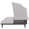 A side view of a modern outdoor lounge chair with a canopy. Podgląd zdjęcia produktu