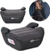 A collage showing a child booster seat from different angles and a child using a booster seat in a car. Podgląd zdjęcia produktu
