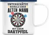Trendation - Dart Emaille Tasse Unterschätze Niemals Einen Produktbild-Vorschau 1
