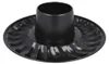 A black bundt cake pan with a fluted design on the outer edge and a central tube. Produktbild-Vorschau