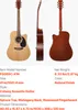 VEVOR Cutway Chitarra Acustica, 41 pollici, 6 corde, Anteprima dell’immagine prodotto 7