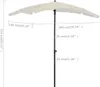 vidaXL Sonnenschirm mit Mast 200x130 cm Sandfarbe Produktbild-Vorschau 5