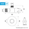 Technical drawing with dimensions of a plumbing fitting. Produktbild-Vorschau