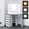 ML-Design toaletný stolík biely, toaletný stolík s LED Náhľad obrázku produktu 5