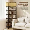 HOMCOM Bücherregal 6 Ebenen L-förmiges Eckregal mit Produktbild-Vorschau 4