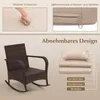 KOMFOTTEU 3-teiliges Gartenmöbel Set, 2 Rattan Produktbild-Vorschau 3