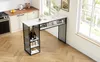 STILVORA Bartisch mit Stauraum, Stehtisch 140x40x105 cm mit Produktbild-Vorschau 2