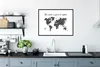 MuchoWow® Gerahmtes Poster Weltkarte - Reisen - Skizze Produktbild-Vorschau 4