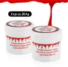 com-four® 2x Kunstblut mit Schwamm - Schmink-Farbe für Produktbild-Vorschau 4