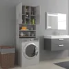 Wasmachinekast 64x25,5x190 cm betongrijs Productafbeelding-voorbeeld 3