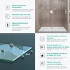 doporro Porta Doccia Scorrevole per Nicchia 130x195 cm, Box Anteprima dell’immagine prodotto 3