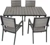 A dining set with a table and four chairs, presented on a white background. Produktbild-Vorschau