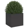 vidaXL Pflanzkübel Schwarz 32x30x29 cm Stahl Produktbild-Vorschau 4