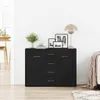 vidaXL Príborník čierny dubový vzhľad 88x30x64 cm materiál Náhľad obrázku produktu 3