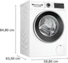 Bosch WNG24442, Frontlader, Freistehend, Weiß, Links, Produktbild-Vorschau 2