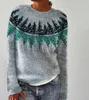 ASKSA Damen Pullover Elegant Rundhals Sweatshirt Casual Produktbild-Vorschau 2