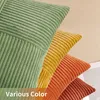 Kissenbezug Kordsamt Patchwork 40x40 Orange Grün 4er Set Produktbild-Vorschau 5