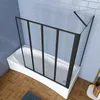 A bathtub with a folding shower screen installed. Produktbild-Vorschau
