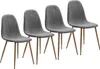 finori Anya 70A Stuhl, 4er-Set, Cord grau / Holzoptik Maß: Produktbild-Vorschau 11