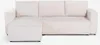 Ecksofa mit Halbinsel und ausziehbarem Bett in Rippenstoff Produktbild-Vorschau 3