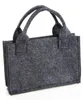 Filztasche dunkelgrau rustikal mit Henkel 21 x 14 x 6 cm Produktbild-Vorschau 1