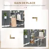 HOMCOM Bureau Pliable Rabattable - Bureau bibliothèque 2 en Voir les images du produit 3
