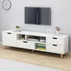 Komoda biela do obývačky s policami elegantný módny moderný Náhľad obrázku produktu 4