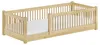 Kinderbett niedriges Bodenbett Kiefer natur 80x180 Produktbild-Vorschau 1