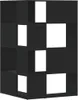 vidaXL Rohový regál 4 police černý 85x85x140 cm materiál na Náhled obrázku produktu 6