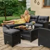 di volio zahradní nábytek DALMIA černý, venkovní obývací Náhled obrázku produktu 1