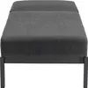 A close-up, front-facing view of a dark gray lounge chair on a white background. Produktbild-Vorschau