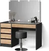Coiffeuse Livinity Imola Anthracite/chêne doré avec Voir les images du produit 1