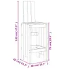 The Living Store Barhocker 2 Stk. 40x42x120 cm Massivholz Produktbild-Vorschau 10