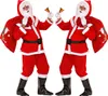 Flanell Santa Claus Kostüm komplett Weihnachtsmannkostüm Produktbild-Vorschau 4