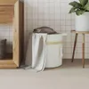 vidaXL Úložný kôš biely Ø38x36 cm bavlna Náhľad obrázku produktu 3