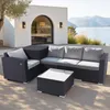 HOMAVO Gartenlounge Set 4-Personen, Inklusive Beistelltisch Produktbild-Vorschau 1
