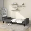 Schlafsofa 2-Sitzer mit 2 Kissen Dunkelgrau Stoff Produktbild-Vorschau 3