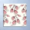 Deko Glasuhr Wanduhr 30x30 Rosa Blühende Kletterpflanze Produktbild-Vorschau 1
