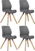 4er Set Stuhl Luna Kunststoff grau Produktbild-Vorschau 1