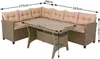 CASARIA® Polyrattan Ecklounge Set WPC Esstisch Ecksofa 2 Produktbild-Vorschau 6