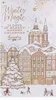 A winter scene with buildings, a Christmas tree, and people, depicting an advent calendar. Anteprima dell’immagine prodotto