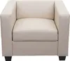 Sessel Loungesessel Lille  Kunstleder, creme Produktbild-Vorschau 3