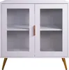 Sideboard 80x40x85CM Weiss Modern Aufbewahrungsschrank Mit Produktbild-Vorschau 9