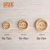 140 Stück Holzknöpfe Handgemacht, 15, 20, 25 mm Runde Produktbild-Vorschau 6