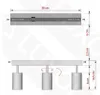 LUXOLAR Lampa Sufitowa 3-punktowa ruchoma GU10 LED 25W – Podgląd zdjęcia produktu 7