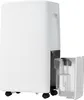 A white dehumidifier with a water tank pulled out, shown from a side angle. Náhled obrázku produktu