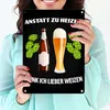 Anstatt zu heizen trink ich lieber Weizen Metallschild in Produktbild-Vorschau 3
