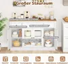COSTWAY Kredens, 140 cm, szafka kuchenna z 3 szufladami, 2 Podgląd zdjęcia produktu 5